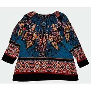 Investments Bohemian Style Womens Career Siren‎ Top Sz 2X Multicolor Print